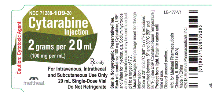 Cytarabine 2 g/20ml (100mg/ml) single-dose vial, 20 ml